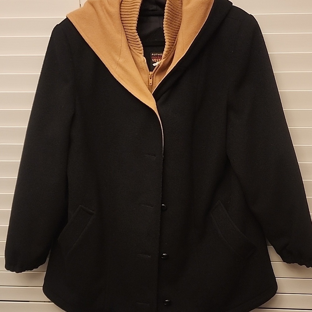 Mackintosh 100% Wool Hooded Vest Coat Made in USA 14P